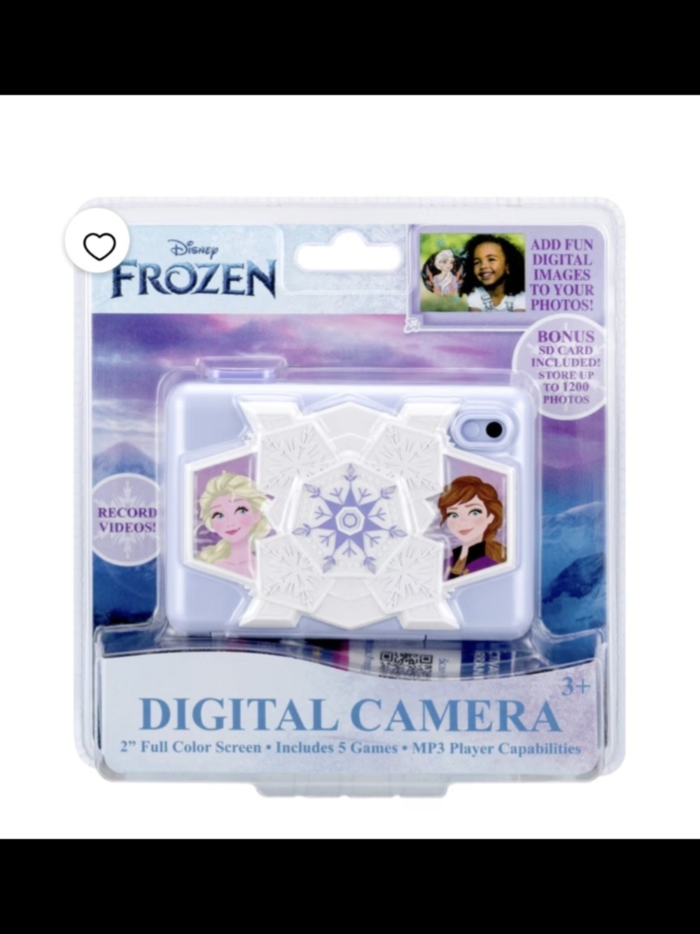 Disney Frozen Kids Digital Camera - Light Purple & White Snowflake